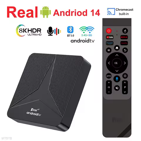 2GB 16GB Real Android 14 TV Box ATV RK3518 Quad-core 8K Media Player 3D Dual Wifi BT Voice Remote H.265 4K Set Top Box 2025 New