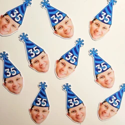 Custom Head Birthday Confetti, Custom Birthday Photo Decorations, Face Straws and Custom Face Confetti, Personalized Birthday Ba