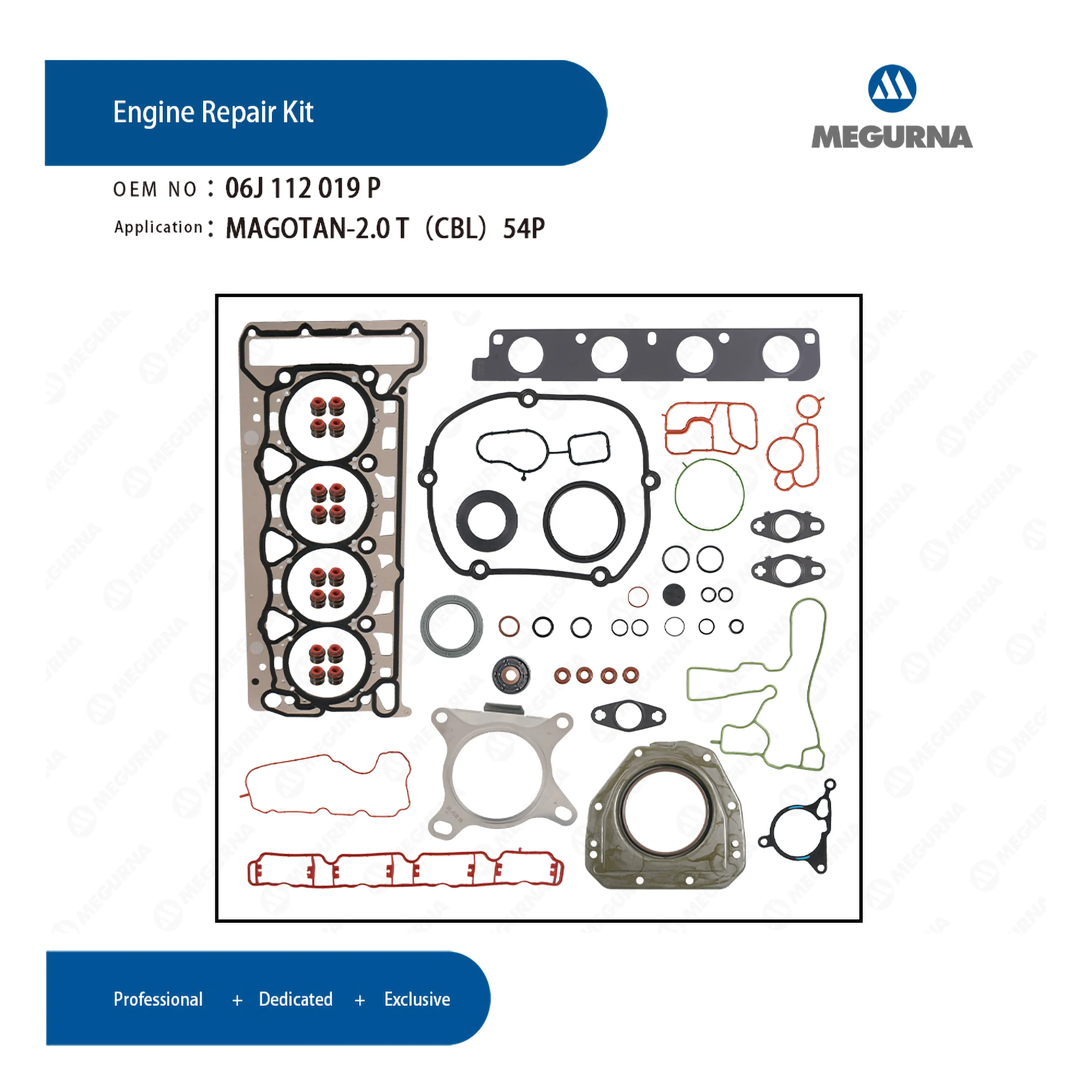 

EA888 MK2 Engine Part Cylinder Head Full Gasket set Repair Kit Fit 2.0T Gas for VW beetle golf jetta Passat AUDI A3 A4 A5 A6 A8