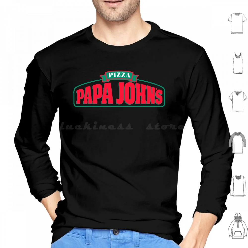 Papa John Logo Hoodies Long Sleeve Papa John S Logo Papa Johns Logo Pizza Dominos Pizza Hut Greggs Wendy S Taco Bell