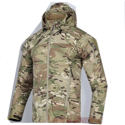 Chaqueta táctica Falco ligera impermeable cortavientos con capucha