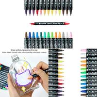 Double End Acrylic Marker for Scrapbooking, 12/24/26/30 Colors Acrylic Paint Pen