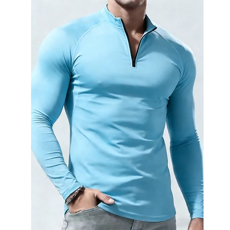 Langarm T-shirt Heren Compressie Sportkleding Mannelijke T-shirt Elastische Skinny Tops Tee Sportscholen Fitness T-shirt Casual T-shirt voor Heren