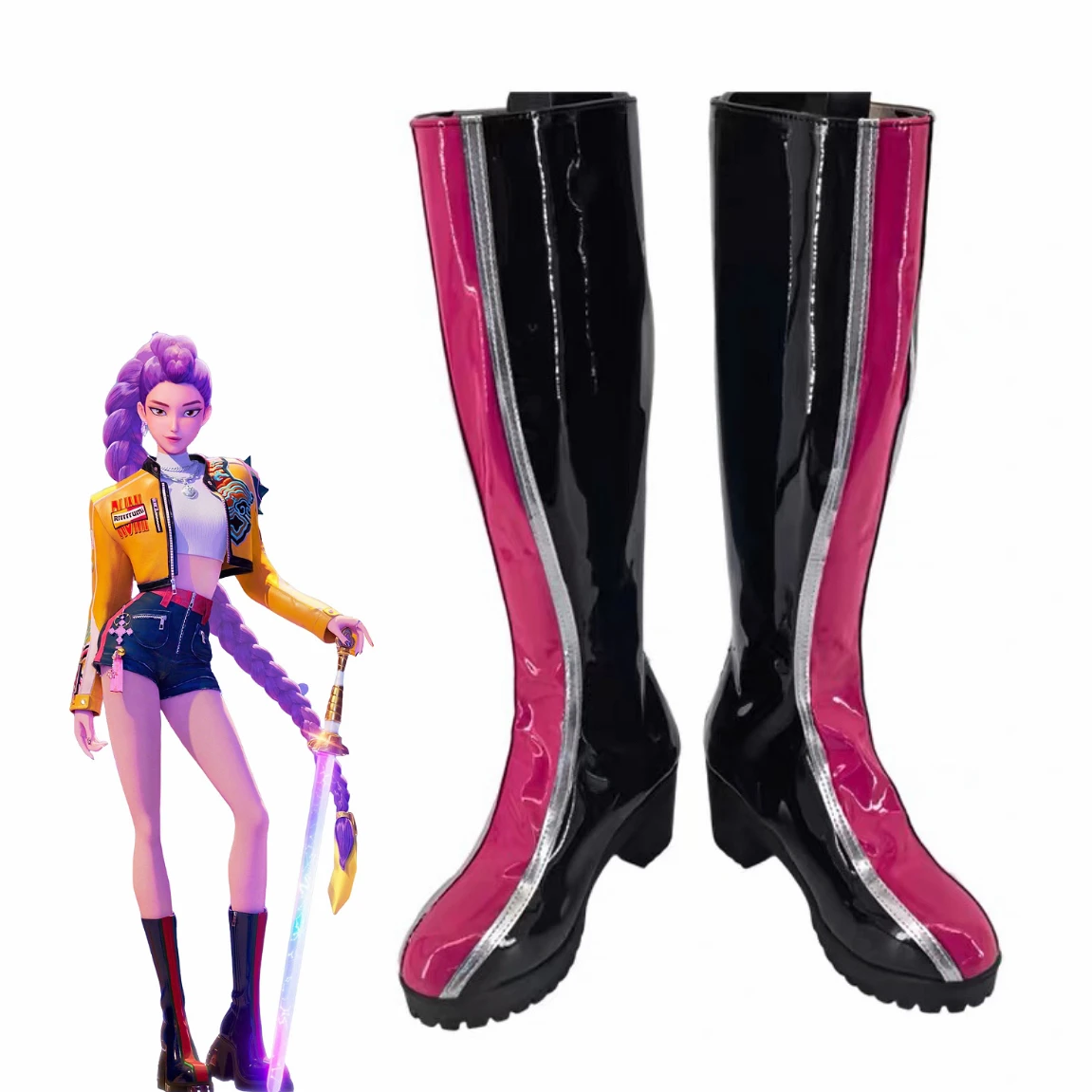 키즈 케이팝 데몬 헌터즈 조이 미라 루미 부츠 어린이 코스프레 헌트릭스 신발 소녀 그룹 아이돌 롤플레이 할로윈 카니발 신발