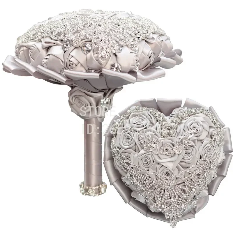 ramo-de-novia-con-cinta-de-corazon-plateada-y-pedreria-en-oferta-en-wish-articulos-para-boda-w521