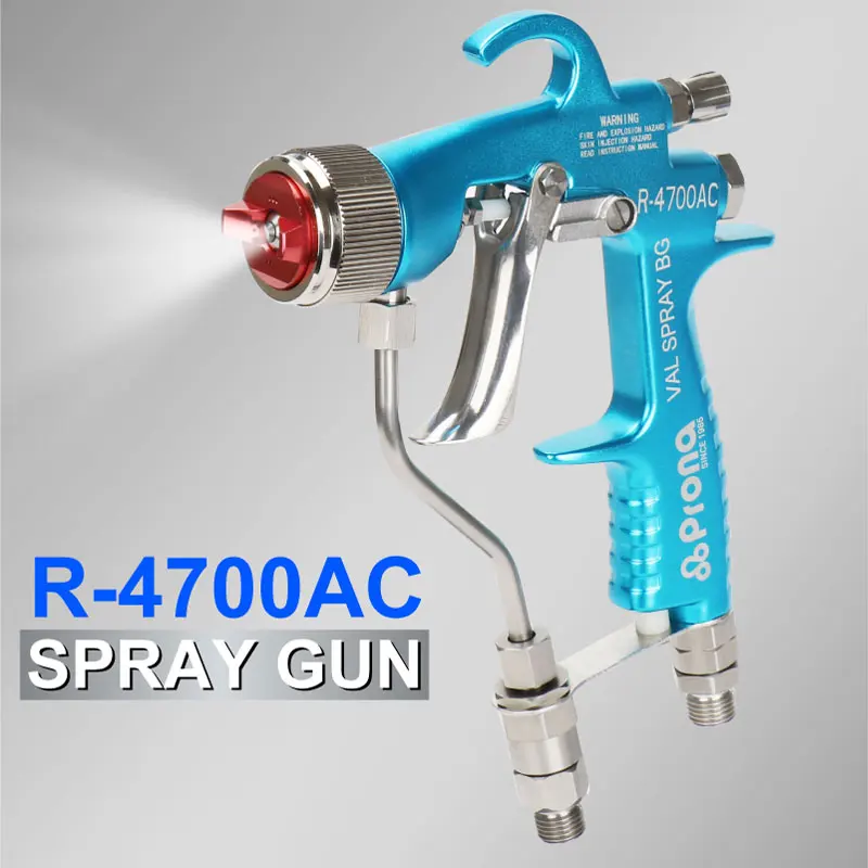 Prona Airless High Pressure Paint Spray Gun R-2200AC Air Mix Pistol R-4700AC Air Assisted Sprayer 200bar 20Mpa 2900psii