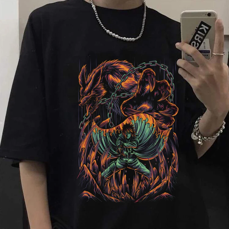 

Naruto Naruto Sasuki Organizes Male and Female Couples Student Clothing Summer with The Same Printed Short-sleeved Anime T-shirt