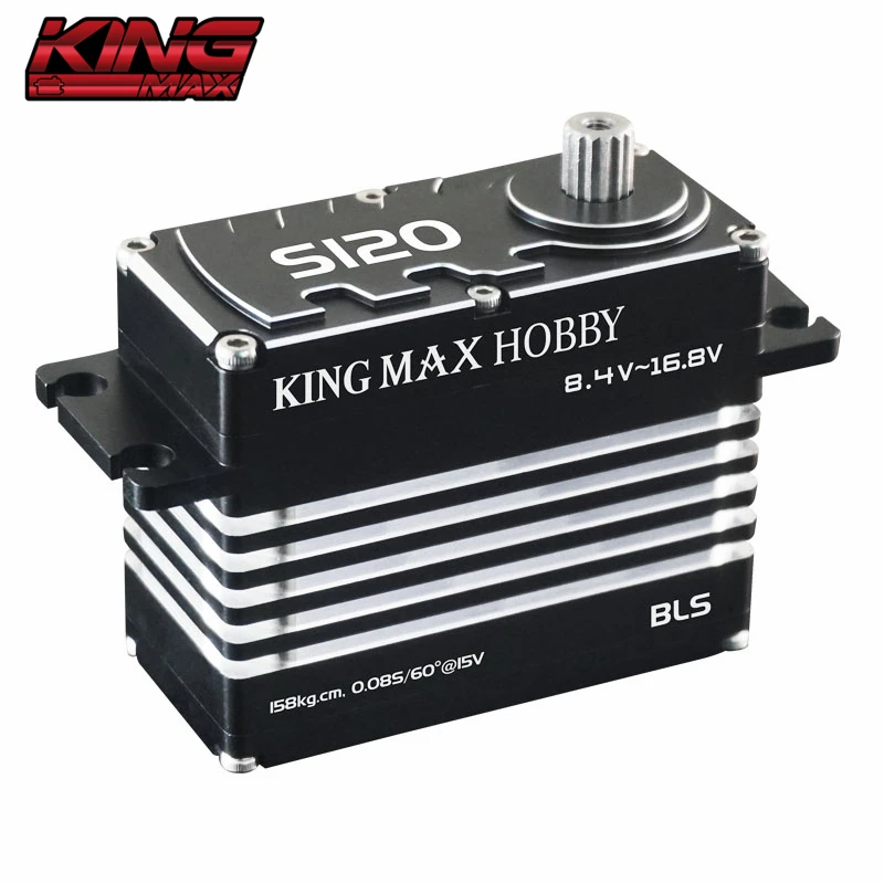 

Kingmax S120 259g 158kg.cm@15V High Torque High-precision Steel Gears Digital Servo for RC Cars Aircraft