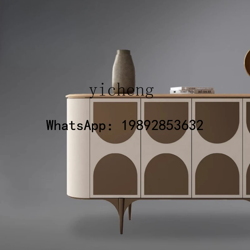 AA  cabinet is opposite the door, living room  black walnut light luxury minimalist dining side rack