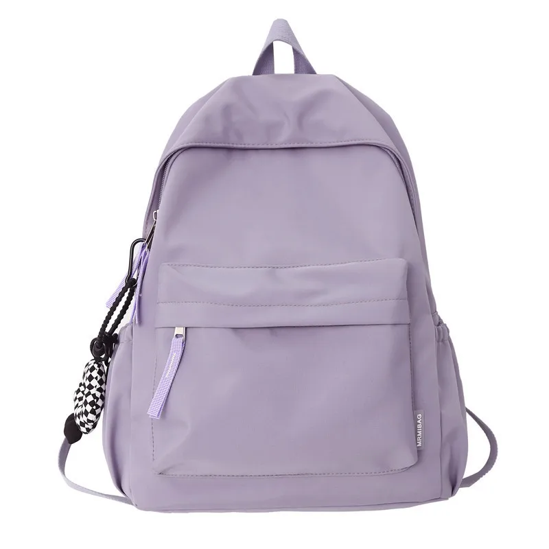 Fashion Casual Backpack Simple Solid Color Backpack Japanese Schoolbags College Students Junior High School Students Backpack