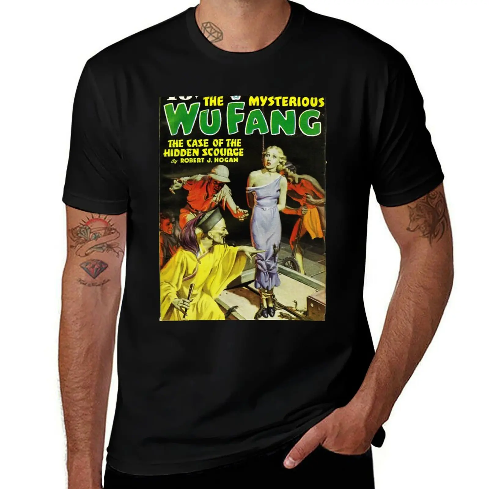 The Case of the Hidden Scourge – Mysterious Wu Fang Retro Vintage Pulp Fiction Cover T-Shirt