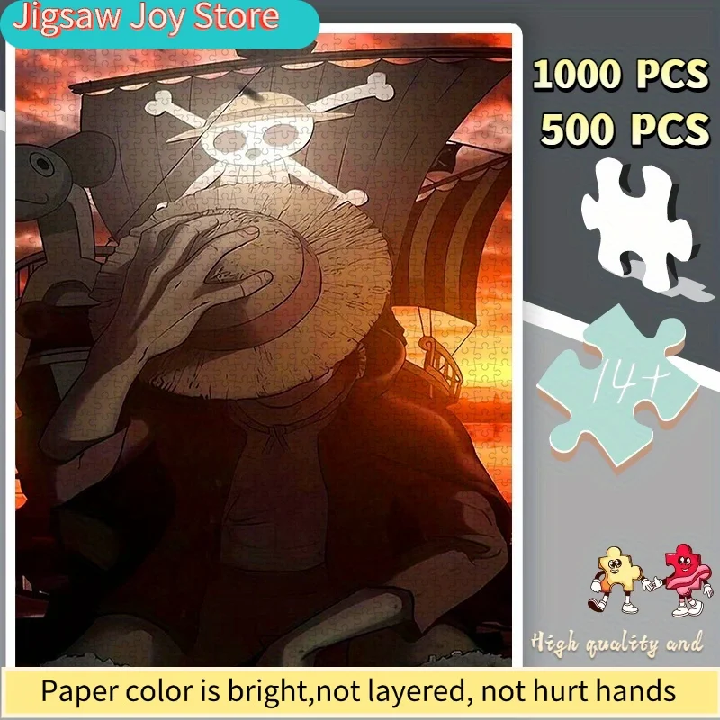 

Jigsaw Puzzle, Paper Jigsaw Puzzle, Jigsaw Puzzle One Piece Straw Hat Back View Suitable for (Home Decoration Jigsaw Puzzle, L