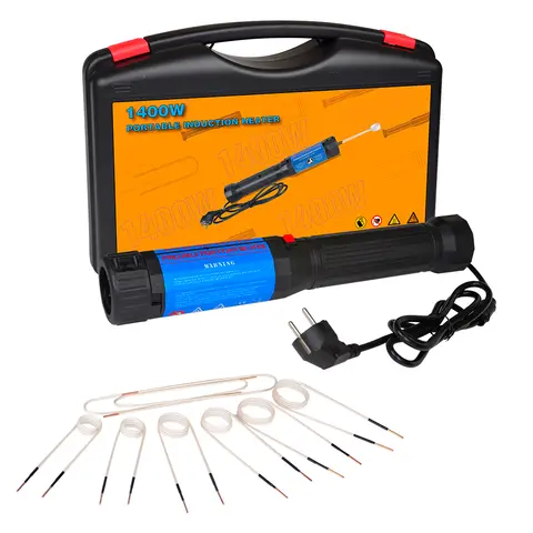 1400W Magnetic Induction Heater Kit Automotive Flameless Heat Induction Heating Machine 8 Coils Car Repair Tool