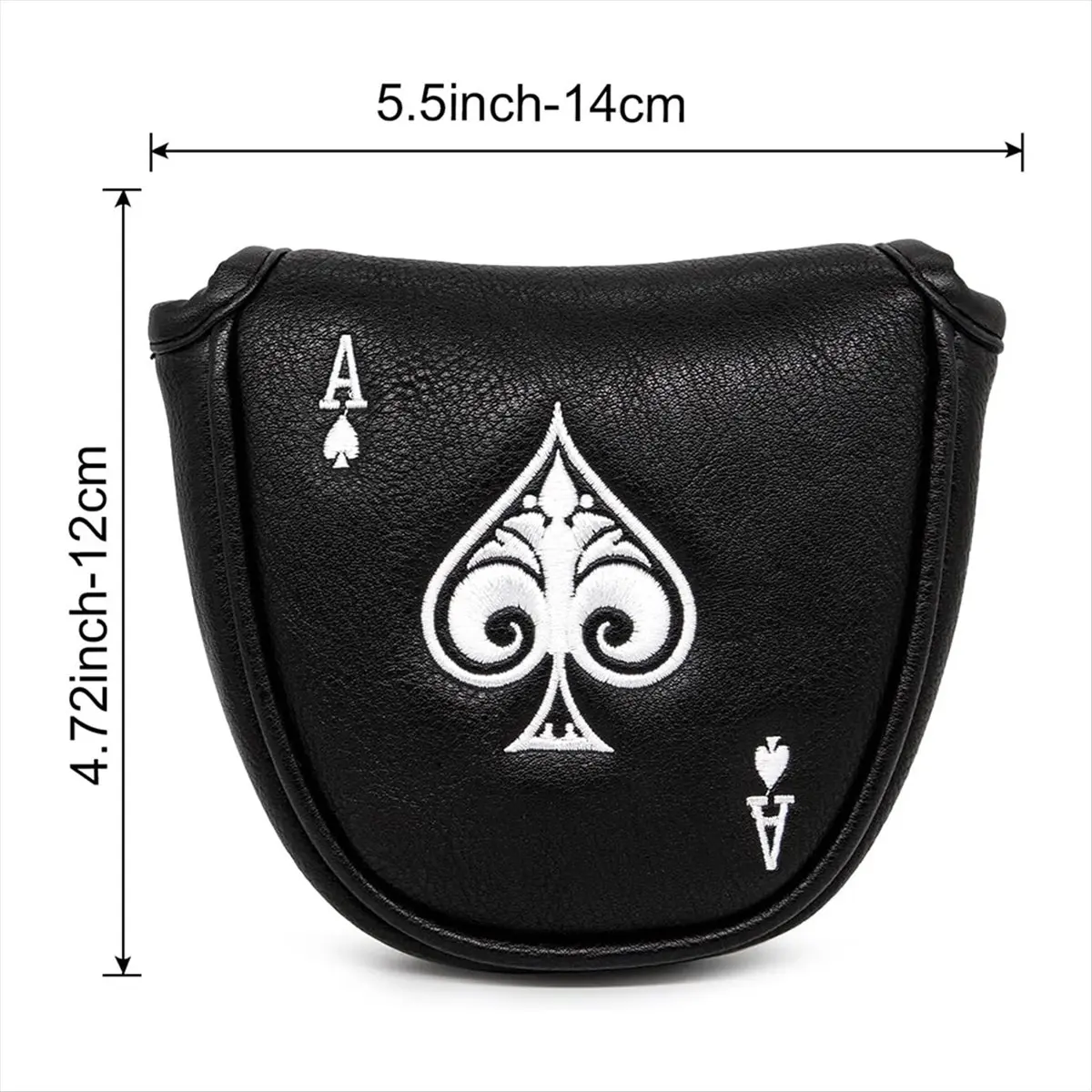 Putter Cover Headcover Mallet Putter Head Cover Magnetic Club Protective Case Fits Gift for Men Golfer-A14I