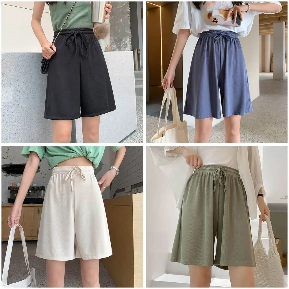 Casual Sports Shorts Lady Waist Elastic Summer Shorts Beach Slim Elastic Waist Pants