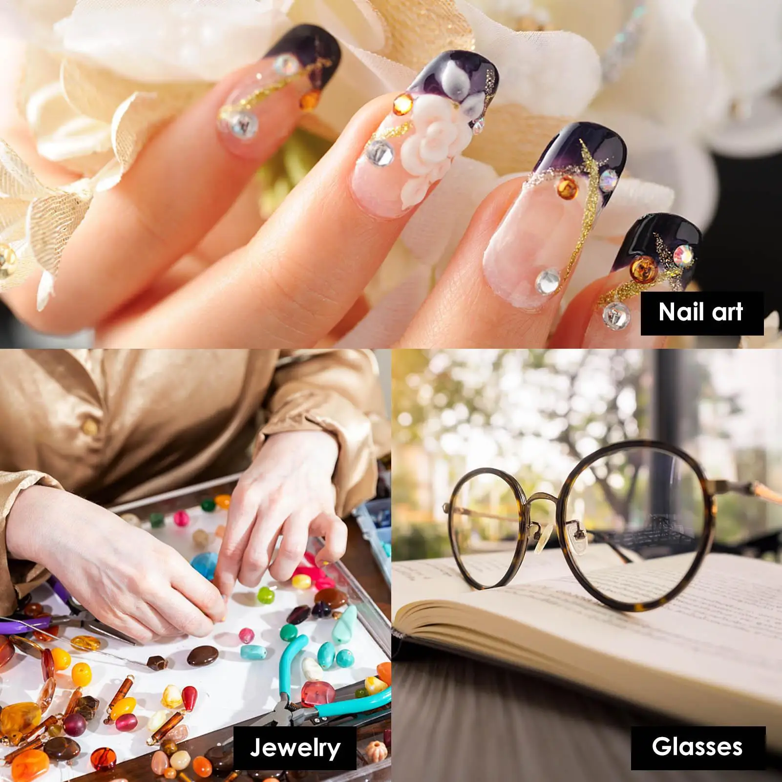 Strong Clear Multipurpose Liquid Glue DIY Craft Adhesive For Fabric Metal Crystal Phone Screen Jewelry Making Repairs