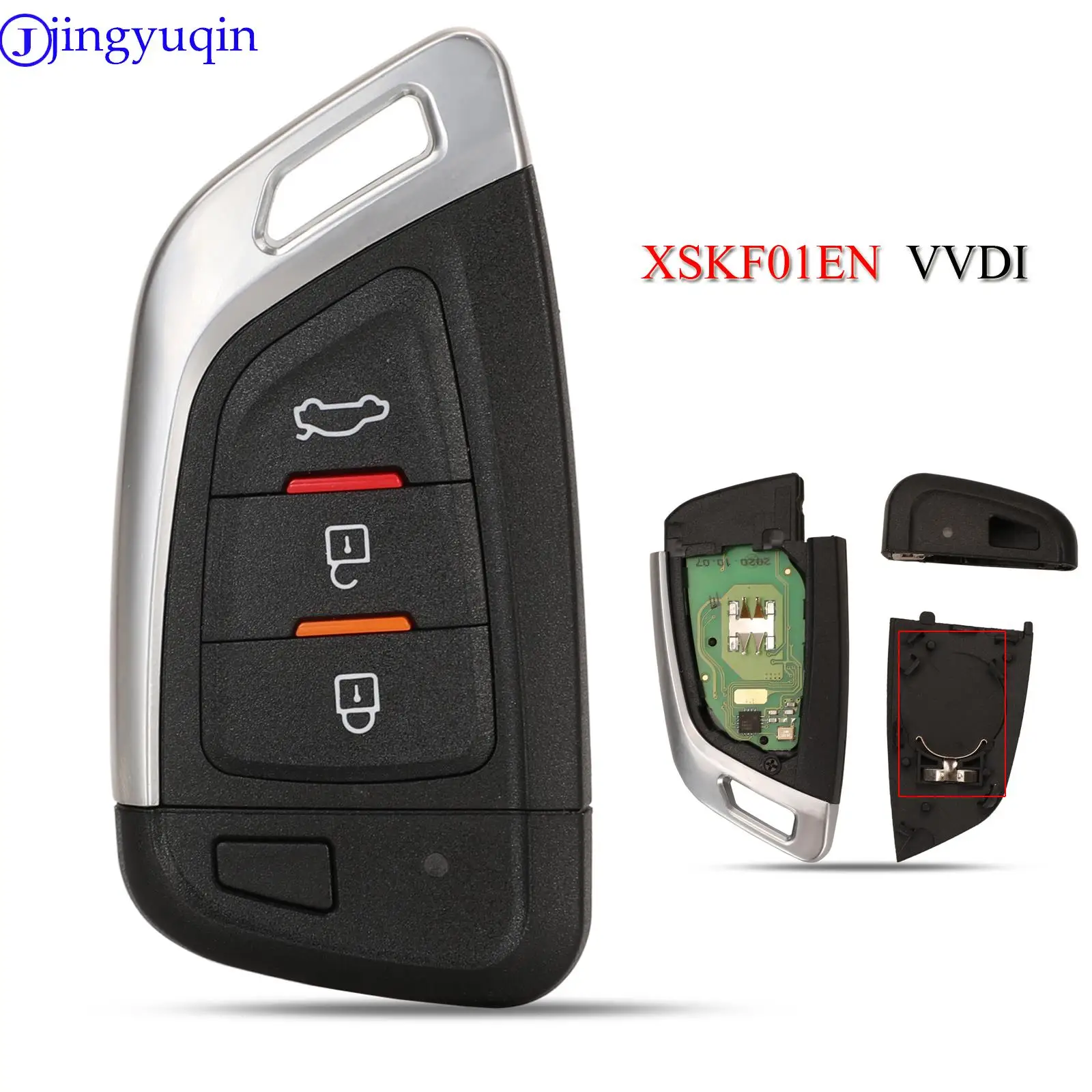 jingyuqin Remote Car Key For Xhorse XSKF01EN Universal Smart Proximity Flip Type Key