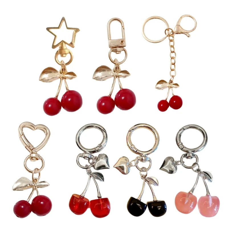 Stylish Cherry Pendant Multifuntional Jewelry Fashionable Keychain Accessory Bag Ornament Suitable for Dresses and Dropship