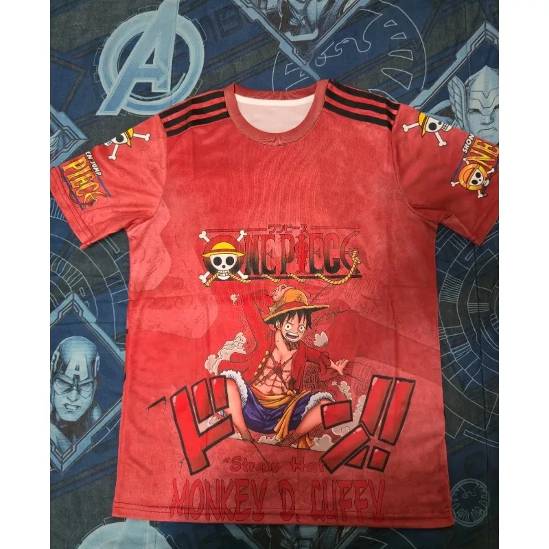 

2025 New One Piece Luffy Couple's Summer Daily Casual T-shirt 3D Digital Printed Short Sleeve
