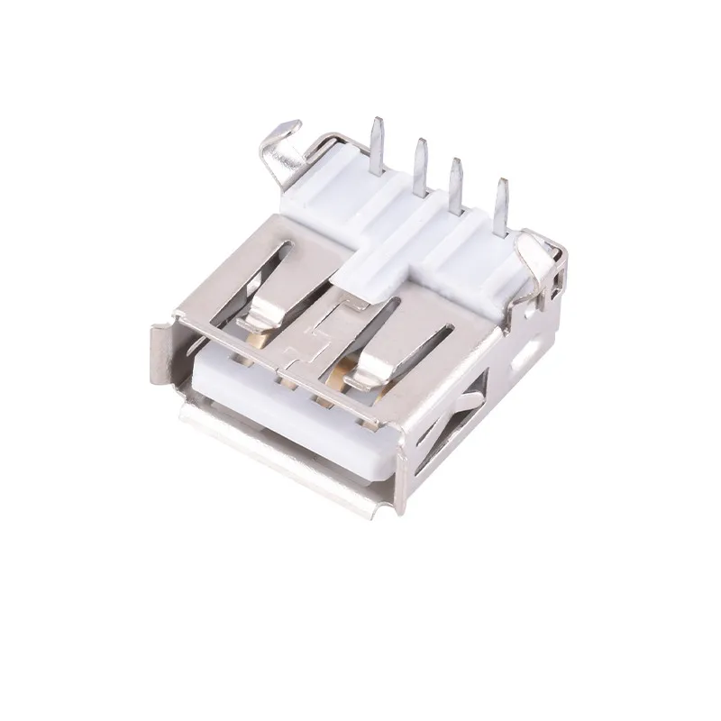 5/10Pcs Right Angle USB 2.0 Type A Female Socket 4Pin DIP Welding PCB Connector
