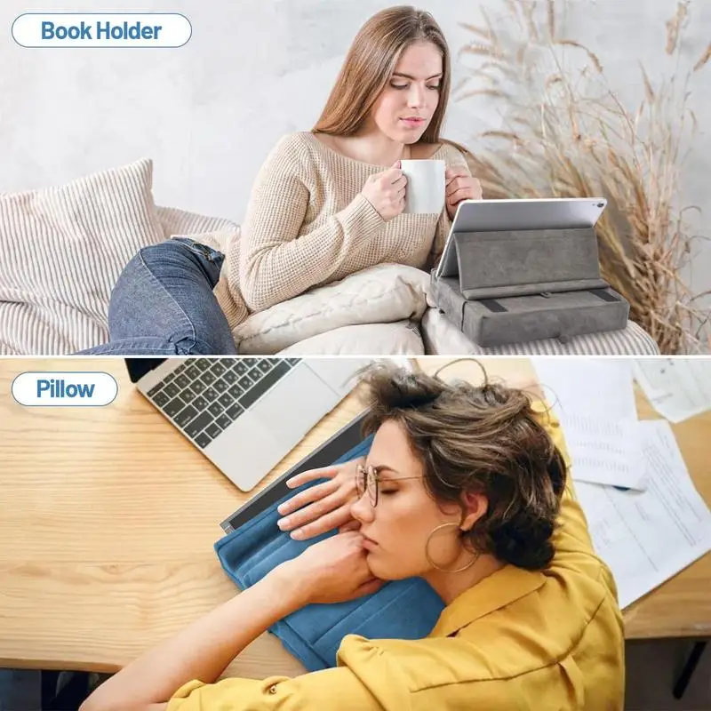 Soft Tablet Stand Pillow Pillow Soft Pad For Lap Foldable Lightweight Lazy Holder Stand With 3 Viewing Angles For Bed Sofa Knee