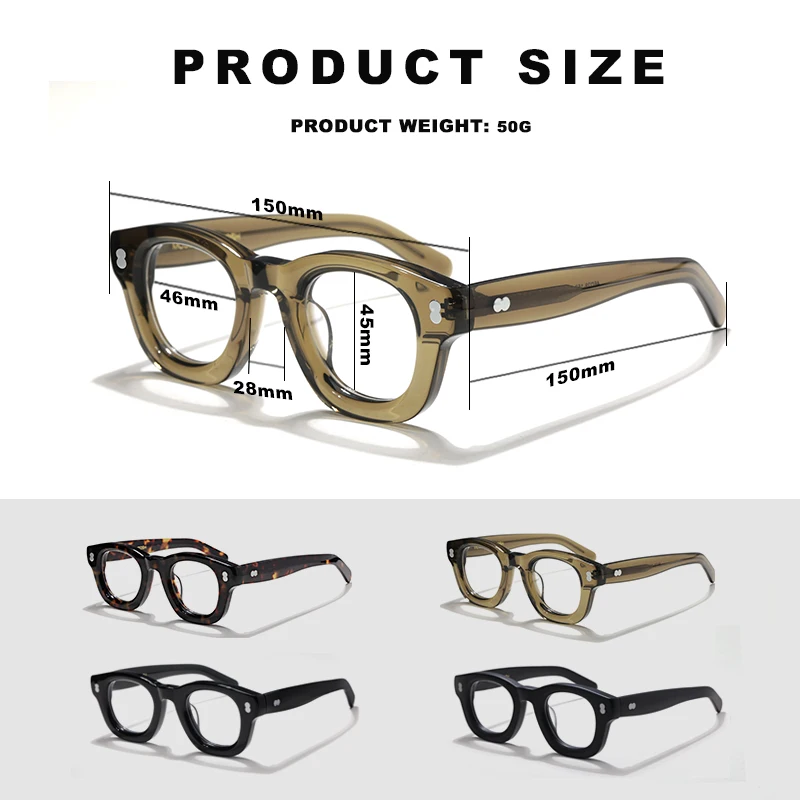 Luxury brand round frame tortoiseshells men glasses frame SCOT women presbyopia myopia optical fashion acetate glasses