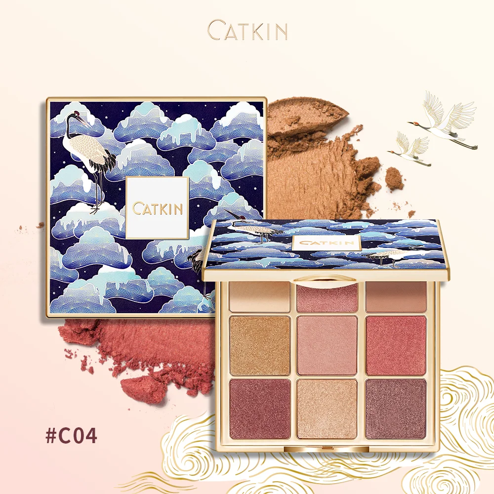 Палетка теней для вечной любви CATKIN, 9 цветов, стойкие водостойкие и удобные в ношении тени для век, Рождественский макияж