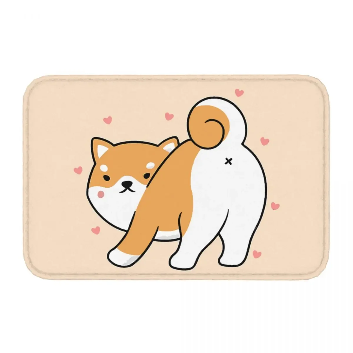 Kawaii Shiba Inu Entrance Doormat Home Decoration Non-Slip Bathroom Floor Mat Carpet for Living Room Balcony Rugs Decor