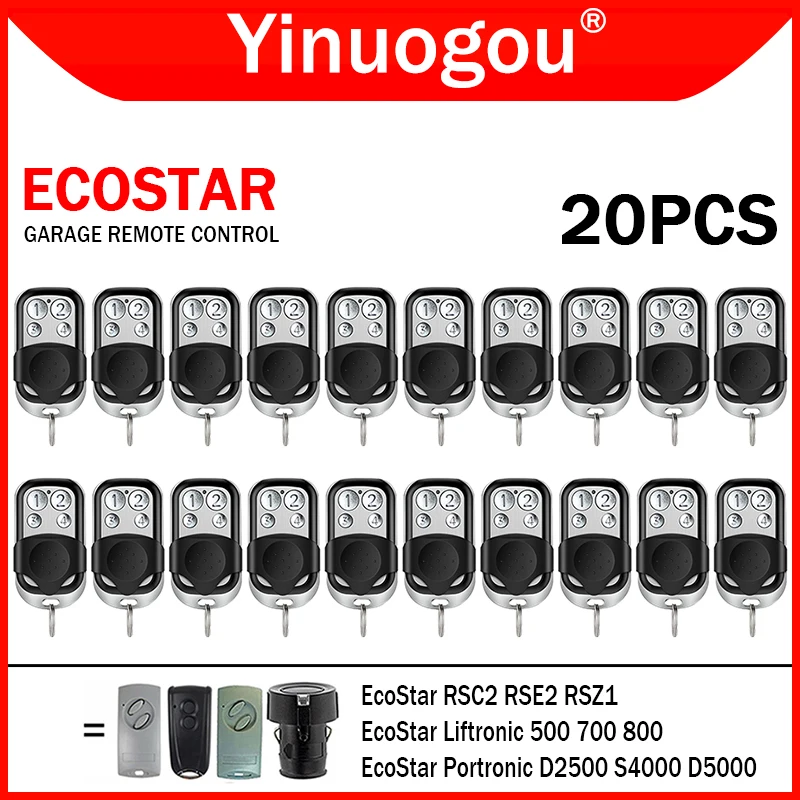 

ECOSTAR RSC2 RSE2 RSZ1 433 Пульт дистанционного управления 433МГц для EcoStar Liftronic 500 700 800 Portronic D2500 S4000 D5000, приемник для открывателей ворот