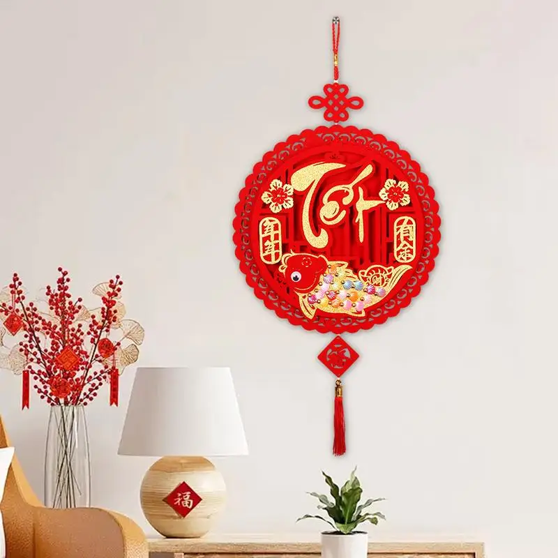 Chinese New Year Decorations Ornaments Vietnam Lunar New Year Ornaments Red Fu Characters Lucky Pendant Spring Festival