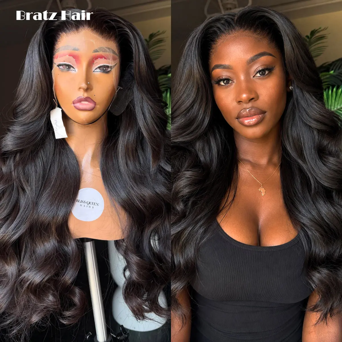 

400 Density Glueless Human Hair Wig Natural Black 13x6 HD Lace Frontal Wigs for Woman Ready to Wear Body Wave Lace Front Wigs