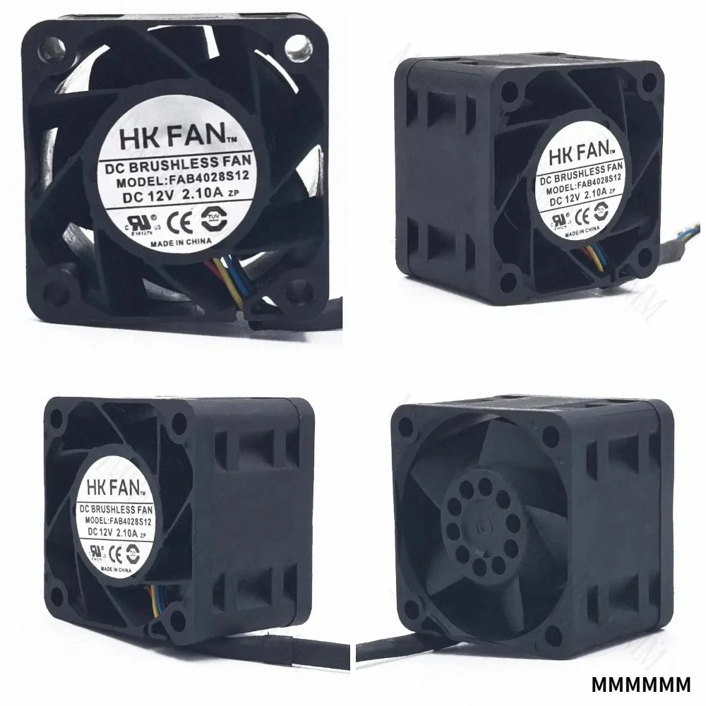 TT  HK FAN FAB4028S12 DC12V 2.10A 4028 4CM 4-Wire Cooling Fan