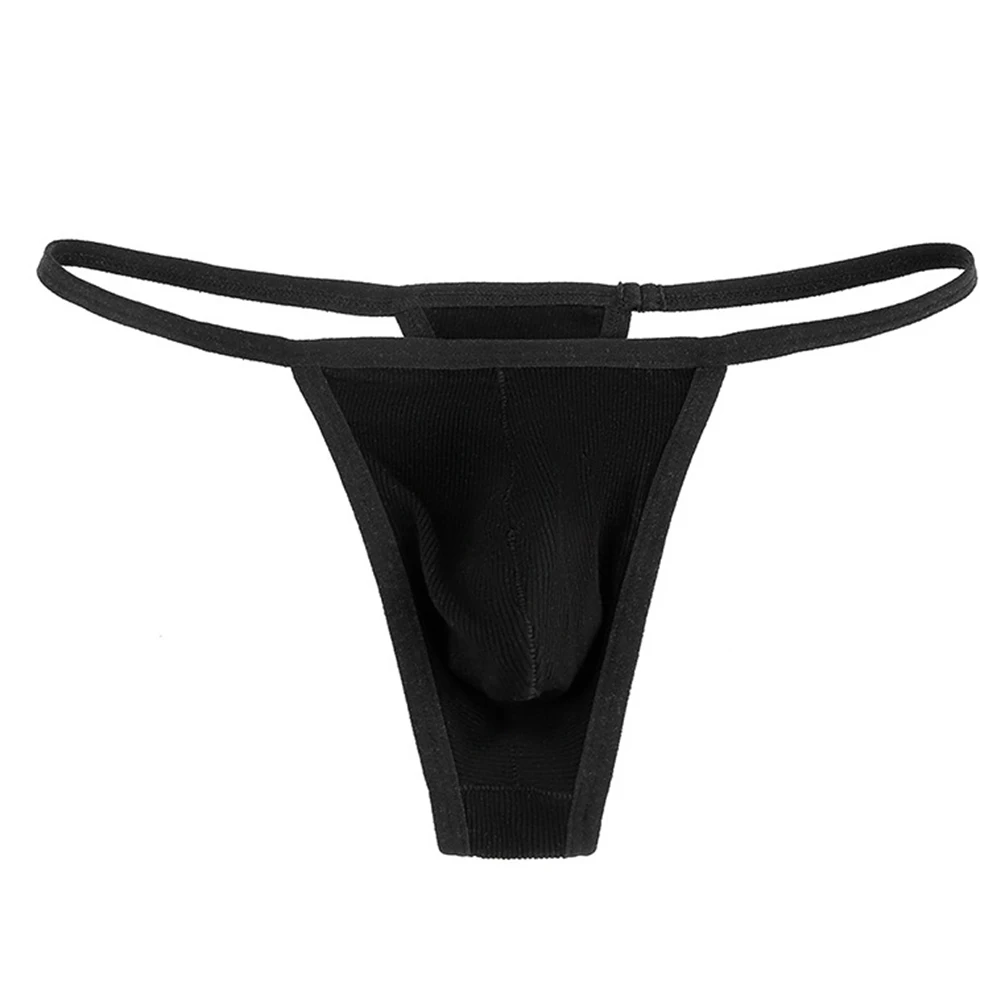 

Sexy Men Thongs Enhance T-Back G-string Jockstrap Men Panties Low Rise Bikini Underwear Solid Short Trunks Seduction Underpants