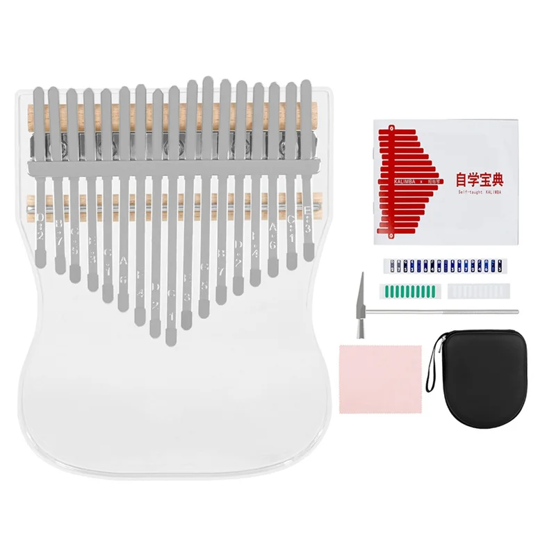 【big-sale】17-tone-crystal-transparent-thumb-piano-17-tone-thumb-piano-acrylic-kalimba-finger-piano-beginner's-musical-instrument