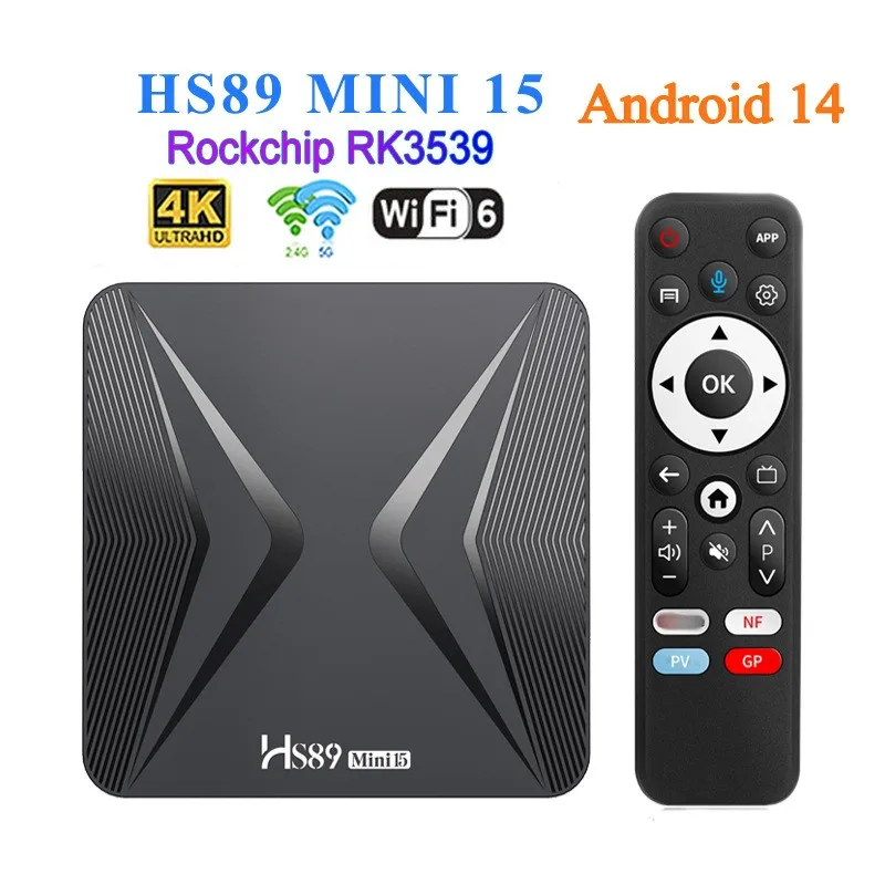 

HS89mini 15 TV Box RK3539 4GB 32GB WiFi6 BT5.4 Ultra HD 8K Android 14 Set Top Box