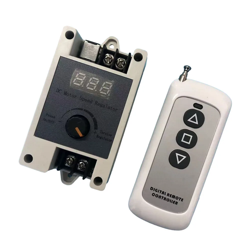 

DC 6V-28V DC Brush Motor Governor PWM Stepless Speed Control Switch 5A Wireless Remote Control Motor Speed Controller with Power