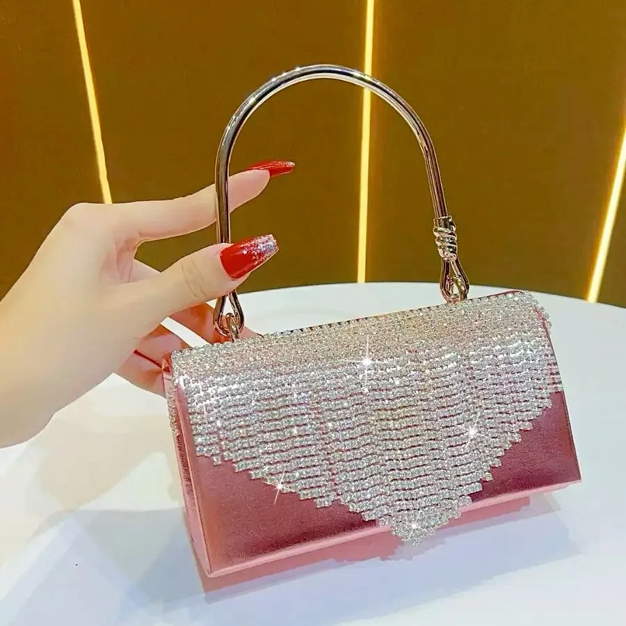 

Luxury Tassel Rhinestone Handbags Elegant Evening Clutch Fashion Crossbody Bag for Women Glamorou Wedding Party Top-handle Purse