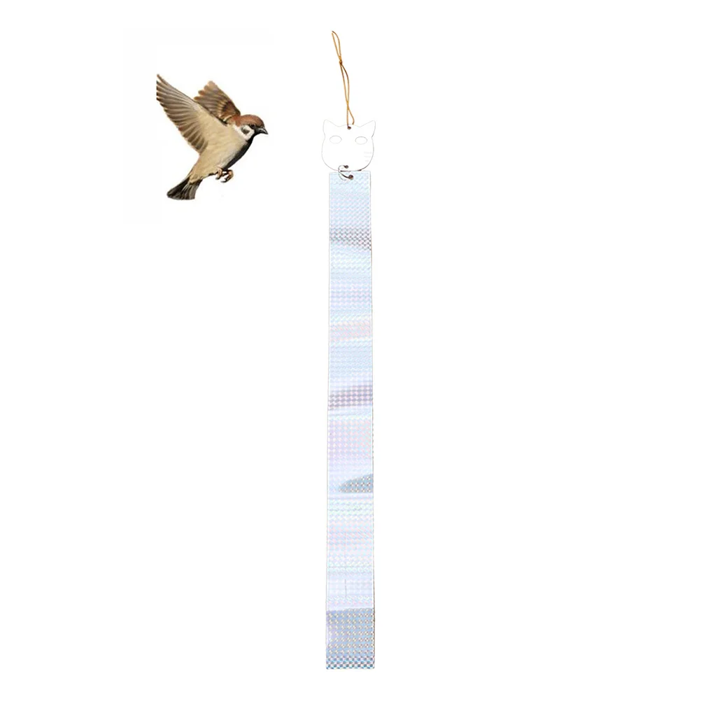 

10Pcs Bird Deterrent Double Sided Reflective Tape Scare Ribbon Eco Friendly Humane Effective Garden Farm