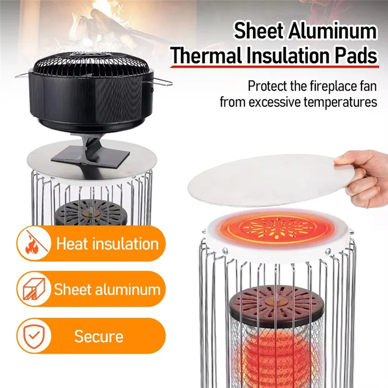【Must-Haves】5 Blades Heat Powered Stove Fan Standing Log/Wood/Pellet Burner Efficient Heat Distribution Quiet Home Fireplace Fan