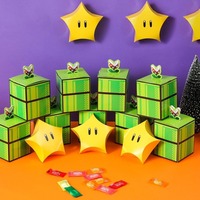 5/10pcs Super Mario Bros Candy Boxes Anime Birthday Party Decoration Kids Gift Packaging Box Baby Shower Gift Box Bag Supplies