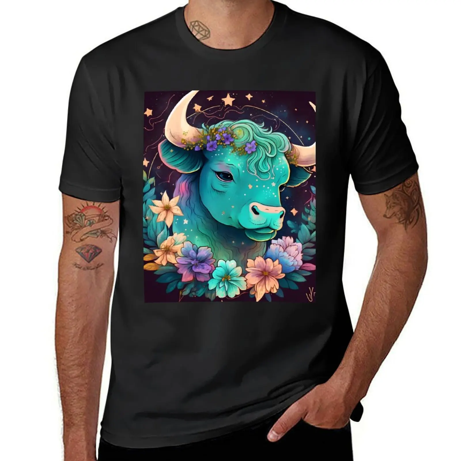 Taurus Astrology T-Shirt for a boy oversizeds shirts graphic tees Men's clothing