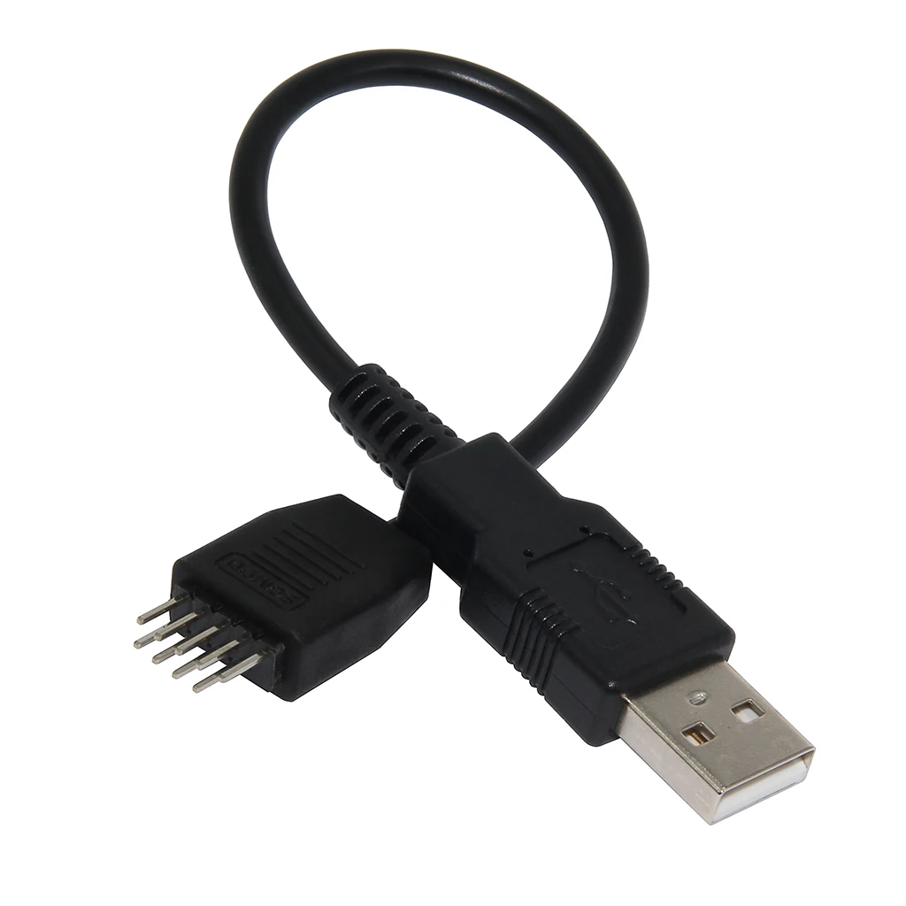 USB Male to 9-pin motherboard internal connector cable USB 2.0 front panel adapter Plug and play for PC server industrial