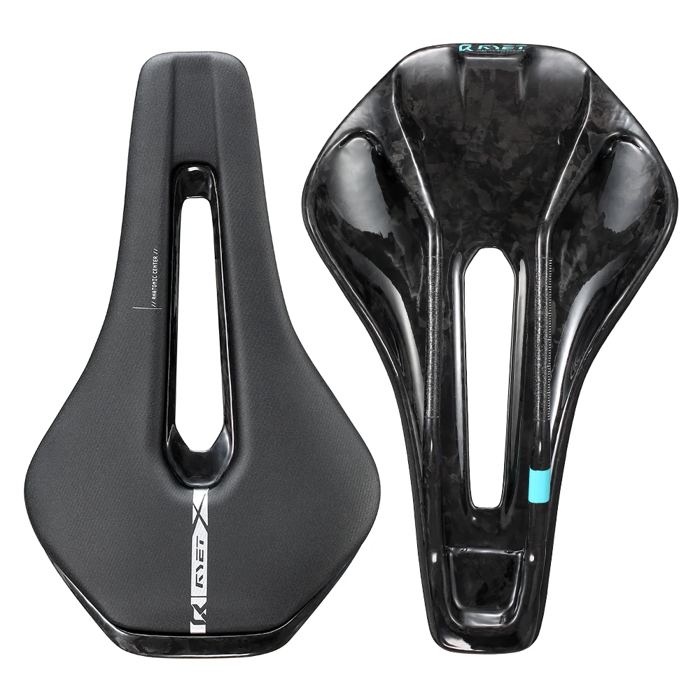 AliExpress RYET 3D Printed Carbon Bike Saddle 245x135/145mm For MTB Gravel Road Bike Ergonomic Racing Saddle Hollow Tech Cycling Seat