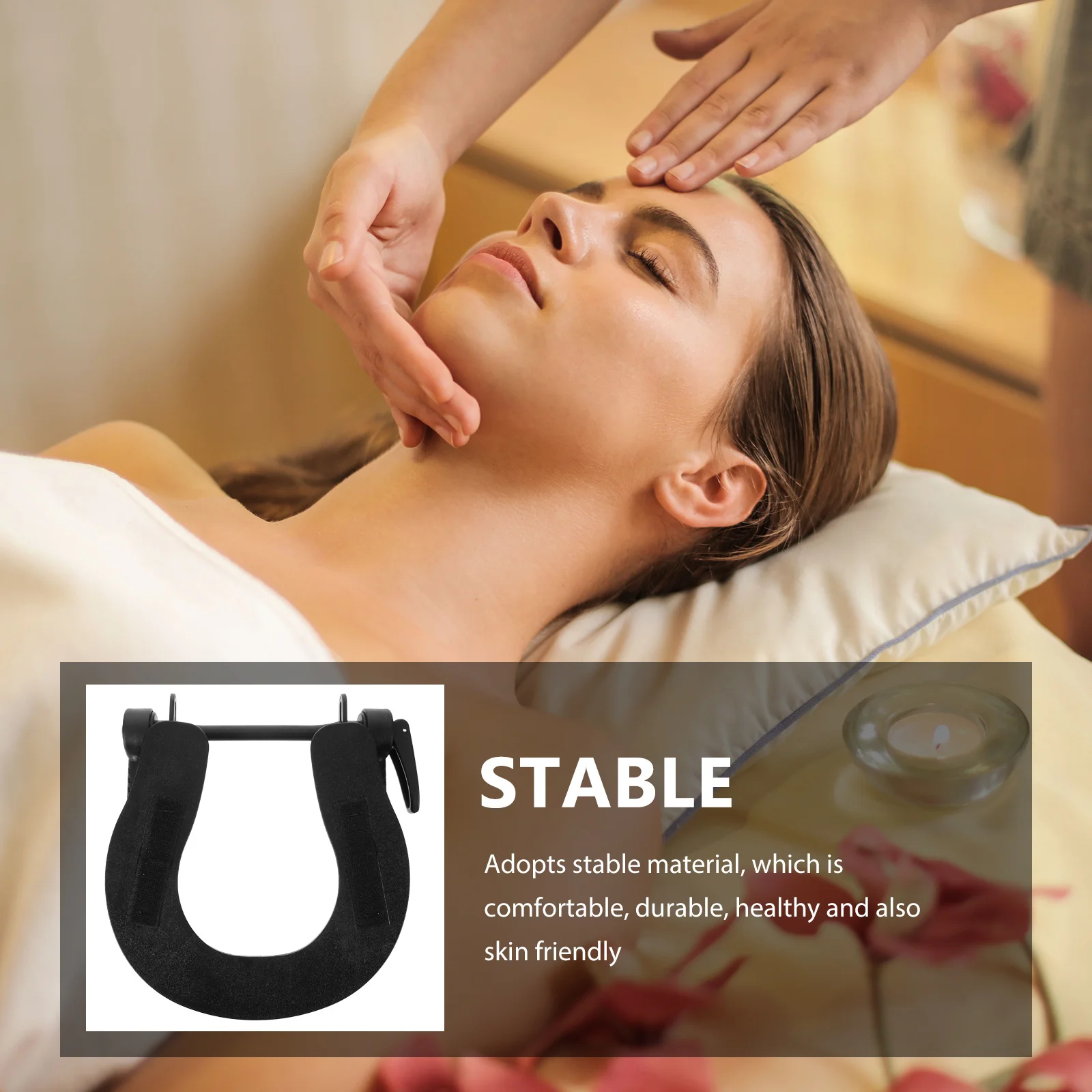 

Portable Headrest Support for Massage Tables Ergonomic Facial Cradle Comfortable Beauty Bed Accessory Durable Practical Gift