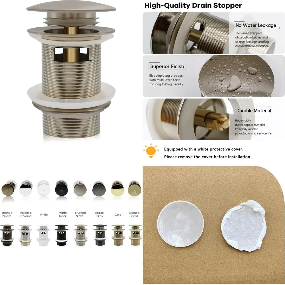 

Отдельностоящая ванна с сливом, отделка из матового никеля, сертифицирована UPC, в комплекте сливной клапан для ванны.