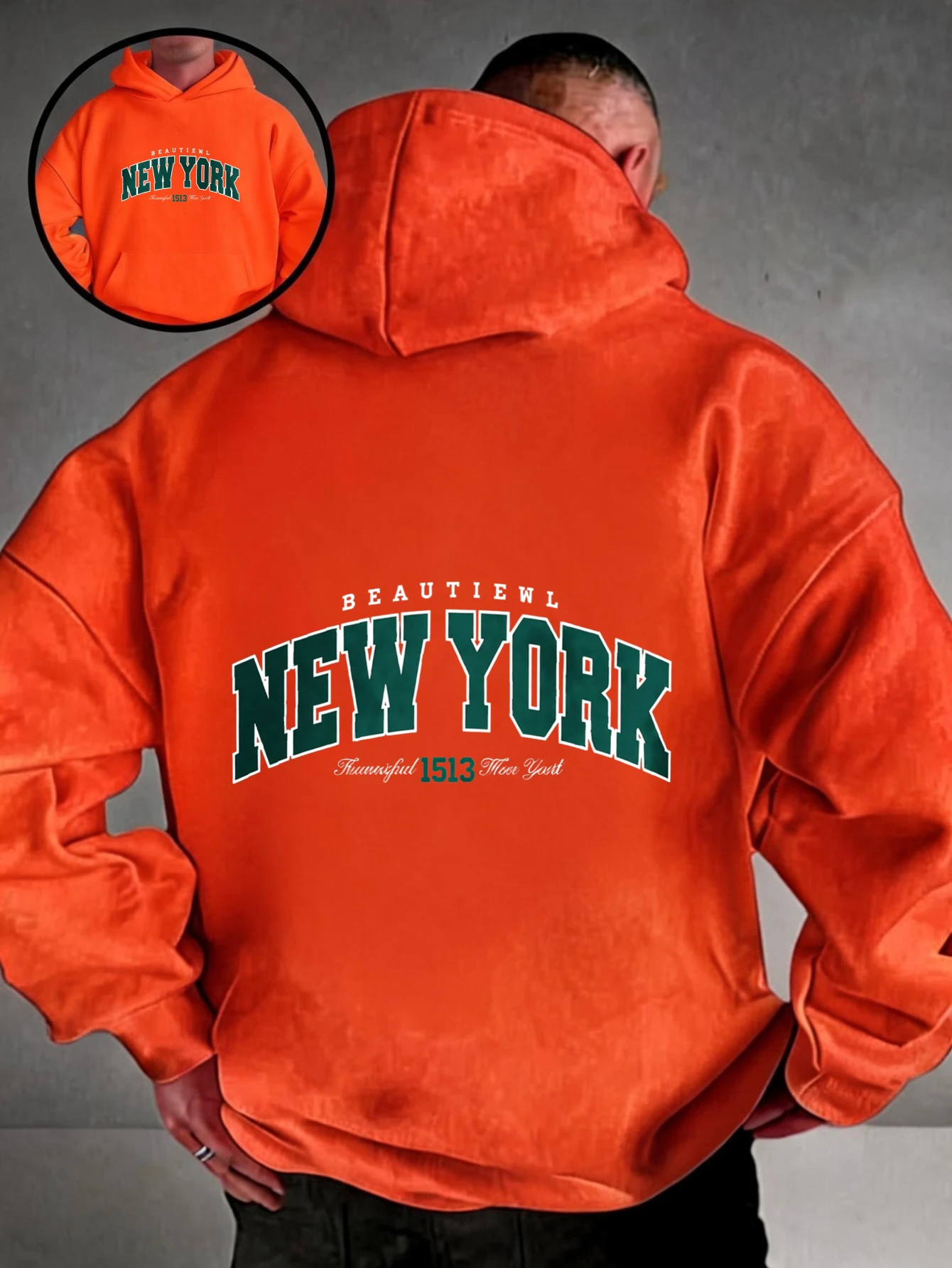Oversized colorful hoodie, streetwear-style pullover, 