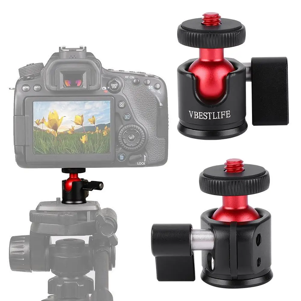 VBESTLIFE Metal Ball Head Mount for dslr Camera Fill Light - 360 Degree Rotation