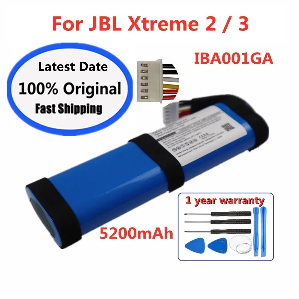 Batería de altavoz para JBL Xtreme 2, Xtreme 3, Xtreme2, Xtreme3, inalámbrica, bluetooth, 5200mAh, IBA001GA, nueva y Original