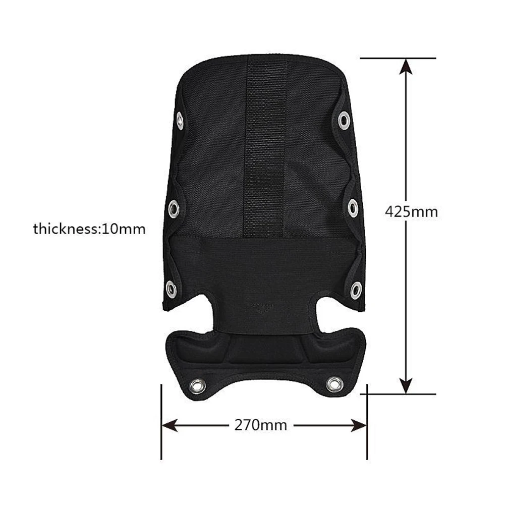 Dive in Comfort Scuba Diving Backplate Pad, Made of Nylon Sponge, Lightweight and Soft, Protect Your Back 425x270x10mm