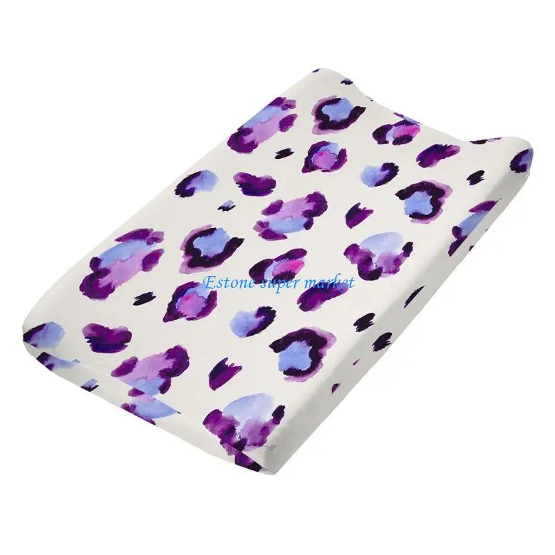 090B Diaper Change Table Sheet Stretchy Changing Mat Cover Baby Changing Pad Cover Soft Breathable Fabric Nursery Pad Cover